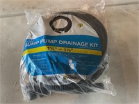 Sump pump drainage kit 1 1/2” or 1 1/4”