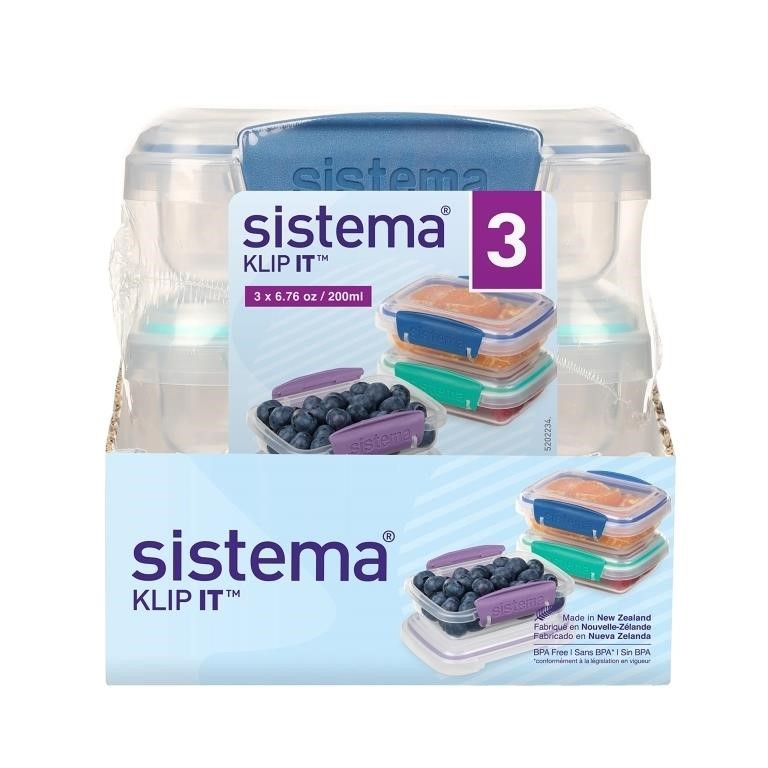 Sistema Klip It Food Storage Container, 200 ml, 3-