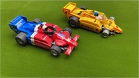 2 TYCO INDY SLOT CARS-PENNZOIL NEEDS RESTORATION