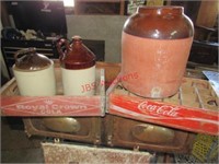 Misc Jugs, Wood Boxes, Paper Roller