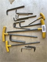 Lot of Allen Wrenches & T-Handle Hex Keys