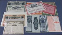 Vintage Railroad Stocks, Bonds, etc.