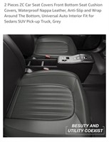 NEW 2 Pc Front Bottom Seat Cushion Covers,