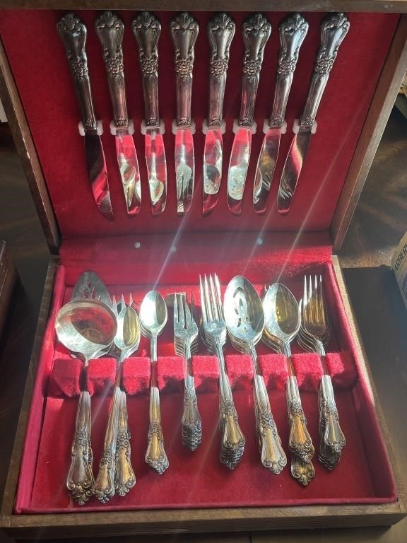 W.M.A. Rodgers Vintage Silverware Set In Case