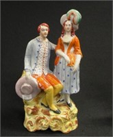 Antique Staffordshire figure group