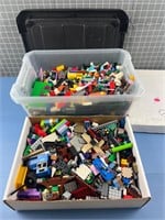 BIN & BOX OF VARIOUS LEGOS