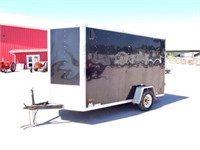 RC Trailers 12 Ft V-Nose S/A Enclosed Trailer