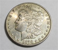 1878 S First Year Issue Morgan Dollar AU