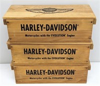 Harley-Davidson 100 Years Wood Crates 15.5" W x