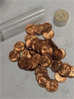 1957 UNC WHEAT PENNIES COIN ROLL