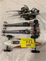GROUP OF DRAGSTER MODEL CARS