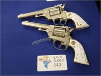 TWO VINTAGE COLT 38 TOY REVOLVERS