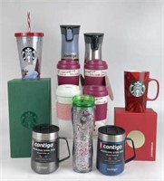 Selection of Travel Mugs - Starbucks & More