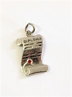 Sterling Diploma Pendant   H