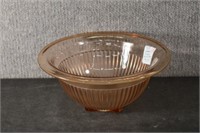 Federal Pink Rolled Rim Ribbed Mixing Bowl