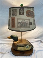 Hand-carved duck lamp - XB