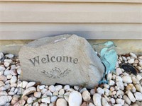 LARGE WELCOME ROCK 22IN
