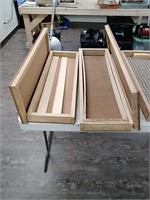 Group of 4 wooden storage boxes