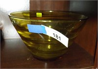 Hazel Atlas Waterfall Chip Bowl Amber