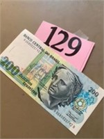 BRAZILIAN 200 MIL CRUZEIROS BANKNOTE