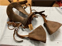 MCCULLEN STYLE SADDLE WITH WOODEN STIRRUPS 11.5 IN