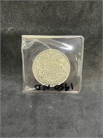 1950 Silver Canadian Half Dollar 50 Cent Coin