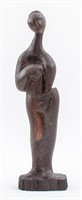 Surrealist Standing Venus Wood Sculpture, 20th C.