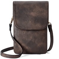 BOSTANTEN Leather Small Crossbody Bag (Retro Coffe