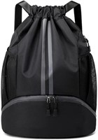 BRILISLE Drawstring Backpack Black