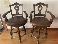 Swivel back bar stools