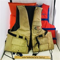 Lot Of 3 Assorted Life Jackets/Vests (Used)