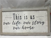 "This is Us" Wood Framed Sign Wall Decor