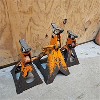 3 orange jack stands