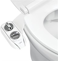 Bidet Attachment for Toilet Seat White and Chrome