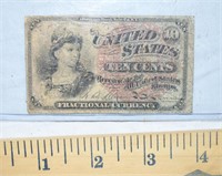 1863 TEN CENT U.S. FRACTIONAL NOTE