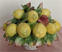 703 - PORCELAIN LEMONS FIGURINE 9"H