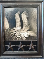 Cowboy boots wall decor