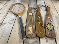 Tennis Racket and Fraternity Paddles PU ONLY