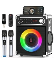 JYX Karaoke Machine with Two Wireless Microphones,