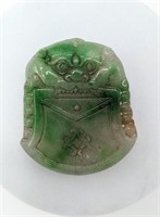 Carved Jade Foo Dog Pendant