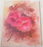 Jenkins Floral Oil On Canvas Painting