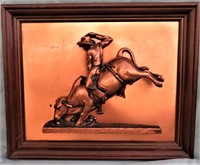 VINTAGE COPPERAMA THE WHITE TORNADO BULL RIDER