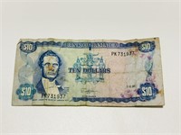1981 $10 Bill from Bank of Jamaica