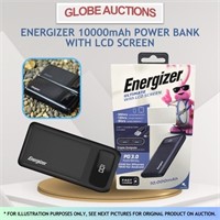 ENERGIZER 10000mAh POWER BANK W/ LCD SCREEN