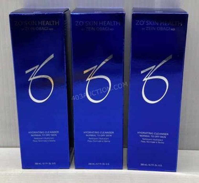 Lot of 3 Zein Zo Skin Hydrating Cleanser NEW $180
