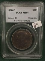 1980-P PCGS MS66 50 Cent