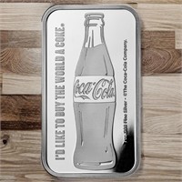 1 oz Coca Cola Pure Silver .999 Bar