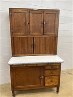 Vtg. Hoosier Oak Kitchen Cabinet