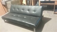Leather Futon Style Folding Sofa Bed