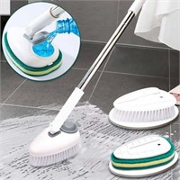 2-in-1 Shower Cleaner Brush   Long Handle  Soap Di